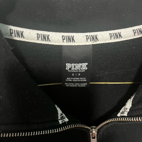 Victoria's Secret Pink Black Zip-Up Jacket - Picture 3 of 3